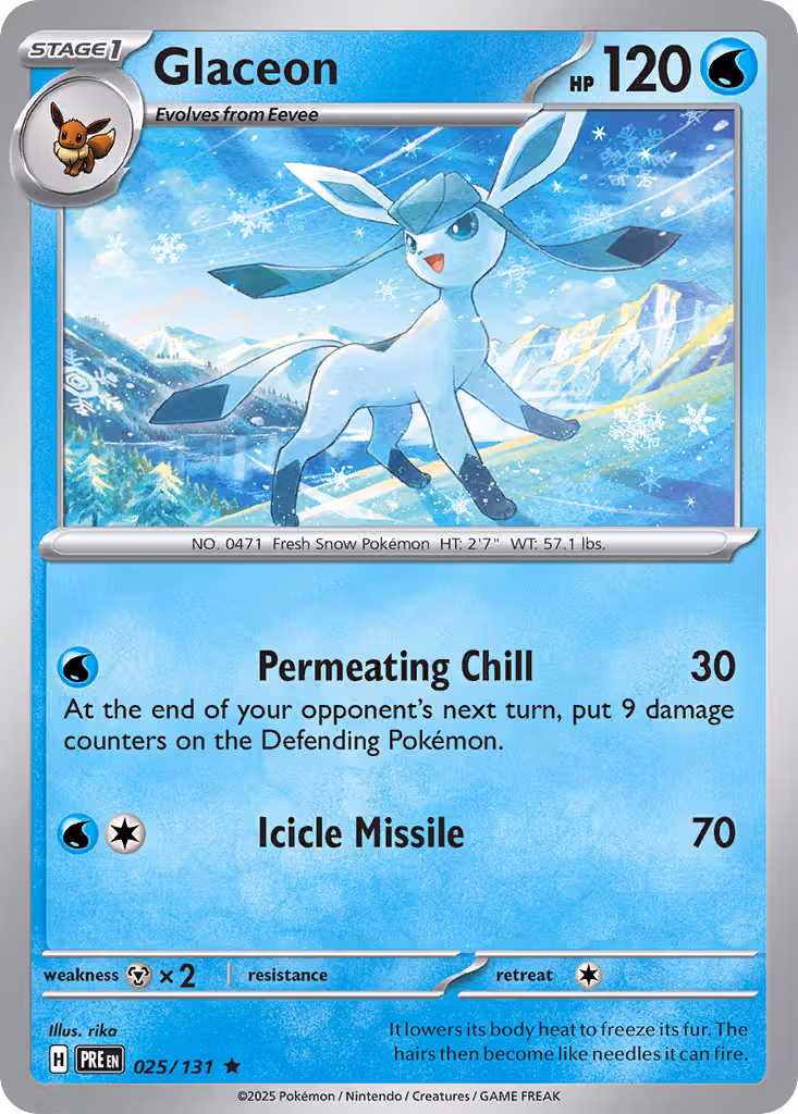 Glaceon 25/131 Pokemon card