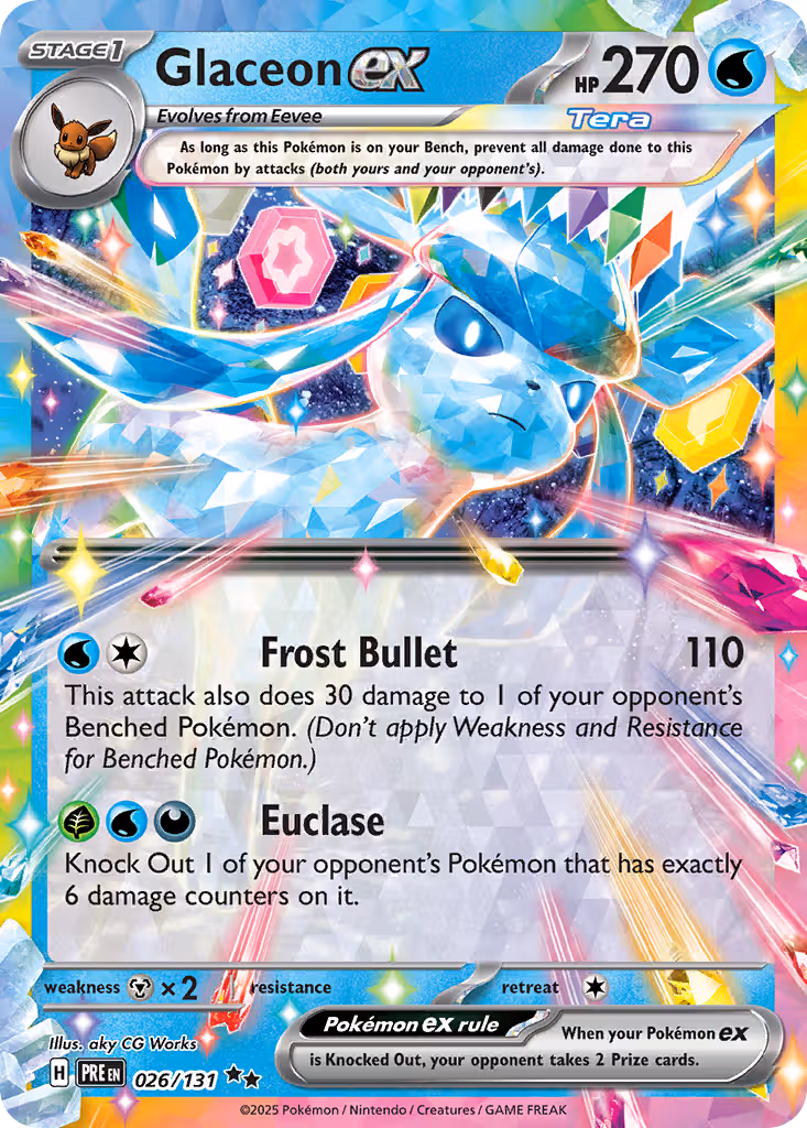 Glaceon ex 26/131 Pokemon card