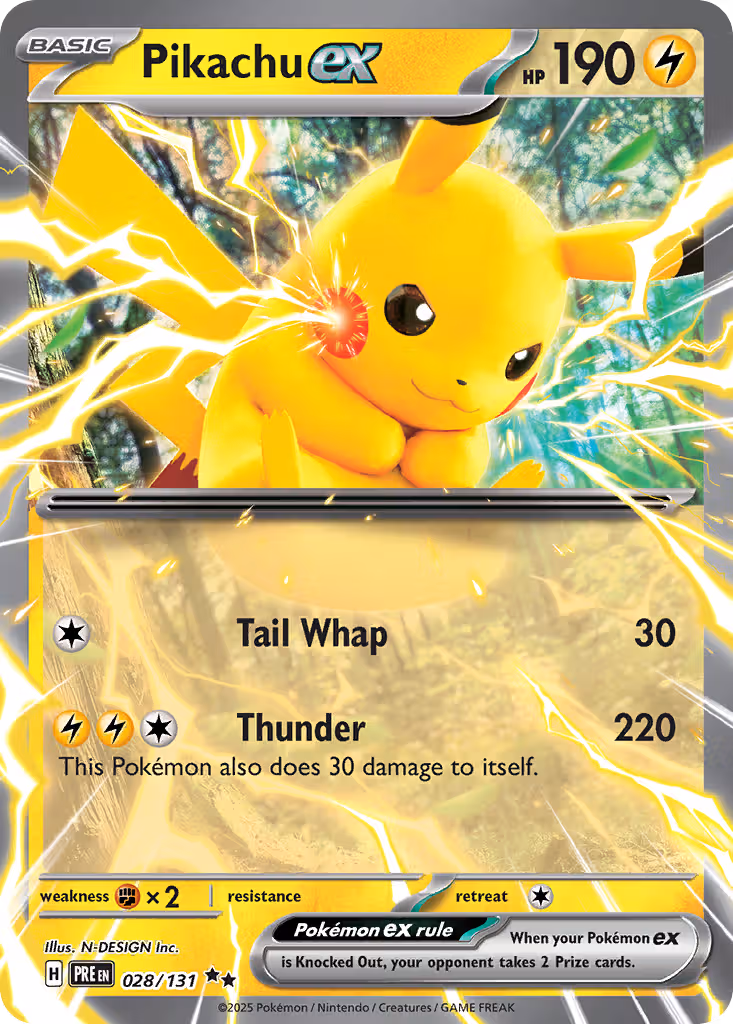 Pikachu ex 28/131 Pokemon card