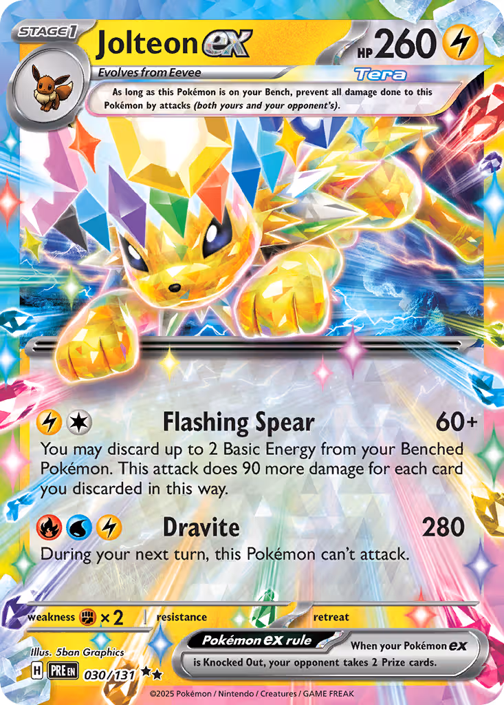 Jolteon ex 30/131 Pokemon card