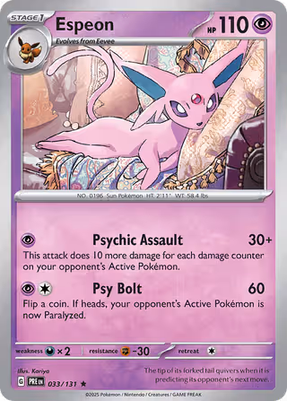 Espeon 33/131 Pokemon card