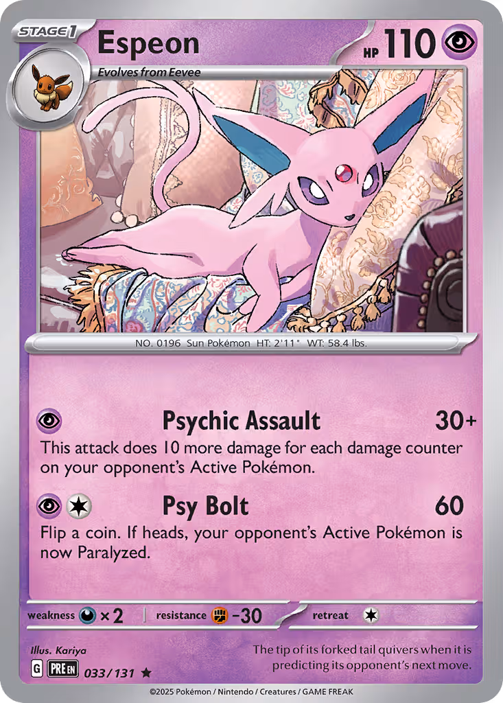 Espeon 33/131 Pokemon card