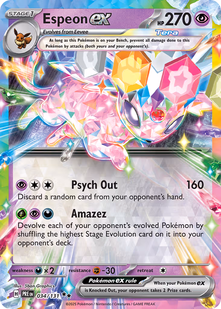 Espeon ex 34/131 Pokemon card
