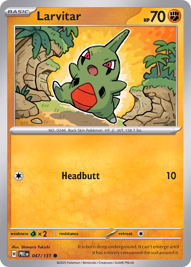 Larvitar 47/131 Pokemon card