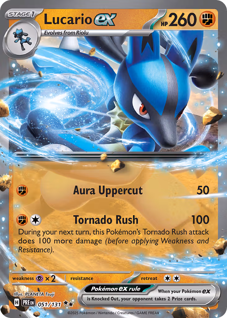 Lucario ex 51/131 Pokemon card