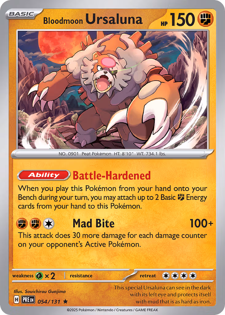 Bloodmoon Ursaluna 54/131 Pokemon card