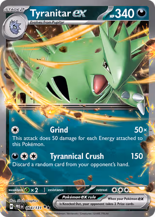 Tyranitar ex 64/131 Pokemon card