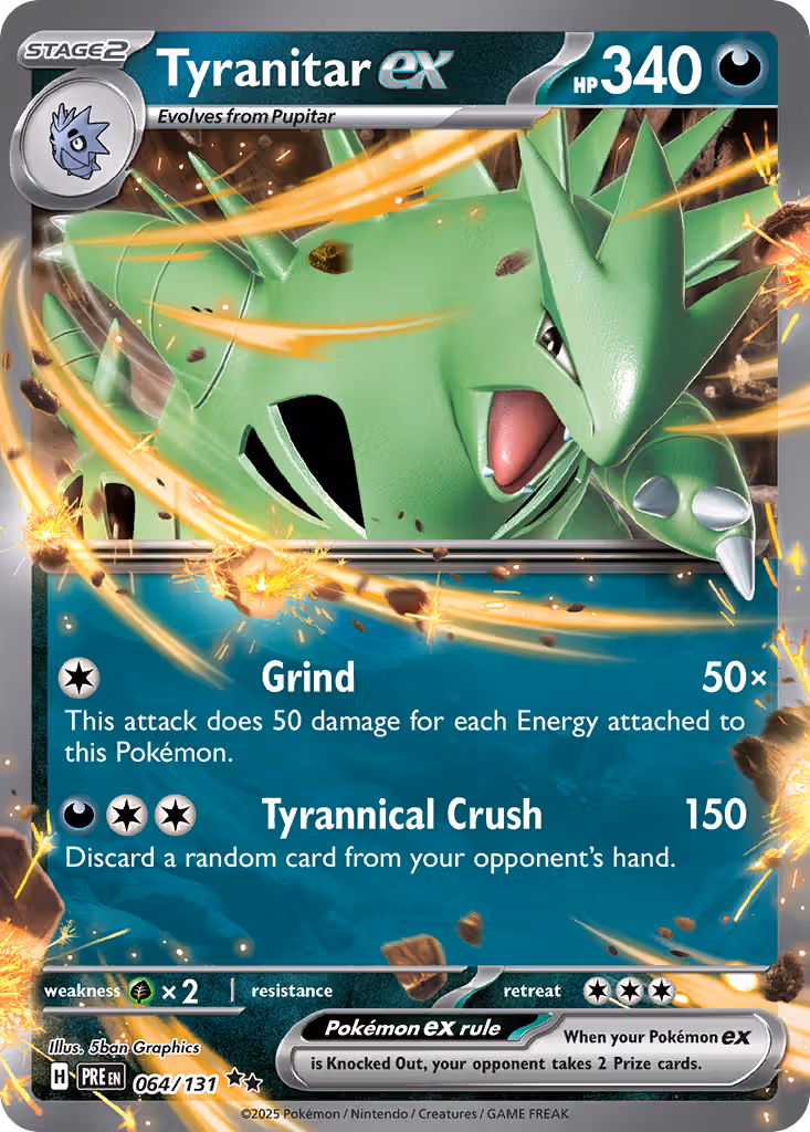 Tyranitar ex 64/131 Pokemon card