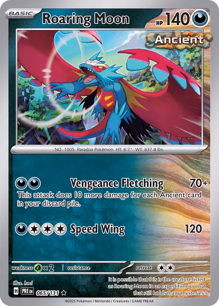 Roaring Moon 65/131 Pokemon card
