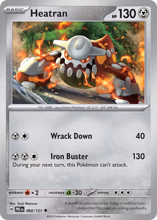 Heatran 68/131 Pokemon card