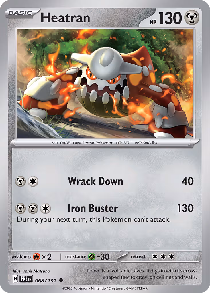 Heatran 68/131 Pokemon card