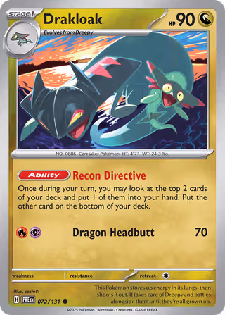 Drakloak 72/131 Pokemon card