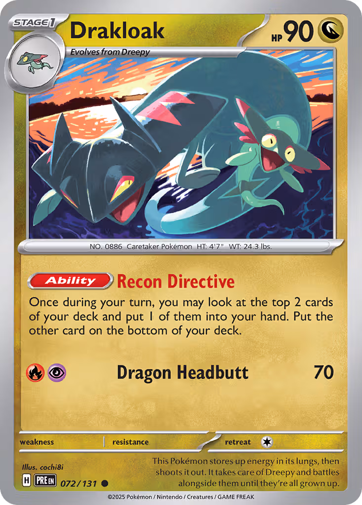 Drakloak 72/131 Pokemon card