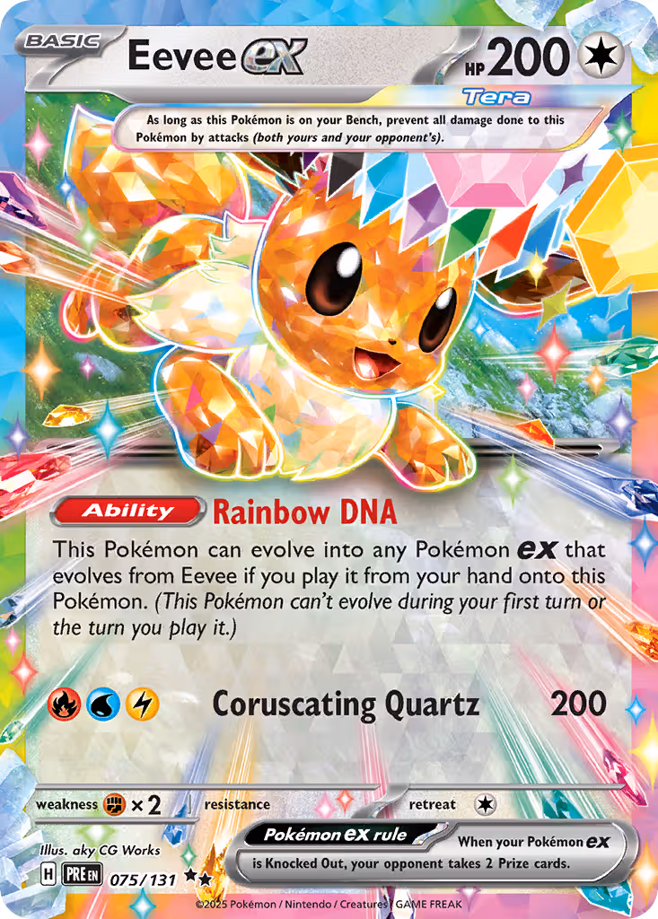 Eevee ex 75/131 Pokemon card