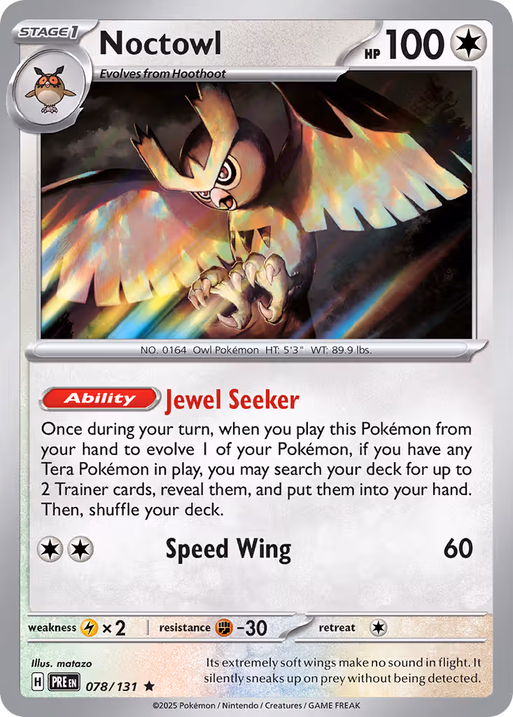 Noctowl 78/131 Pokemon card