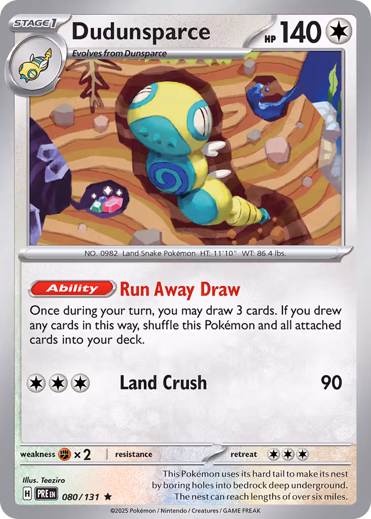 Dudunsparce 80/131 Pokemon card