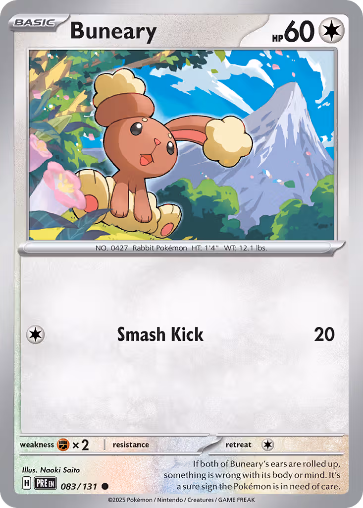 Buneary 83/131 Pokemon card