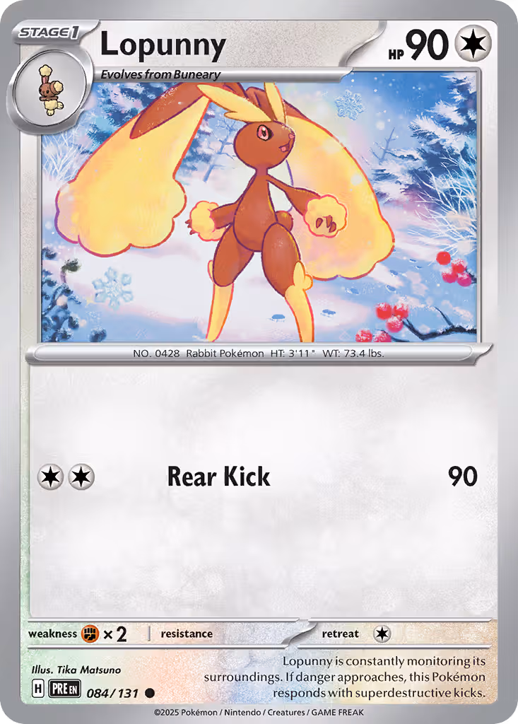 Lopunny 84/131 Pokemon card