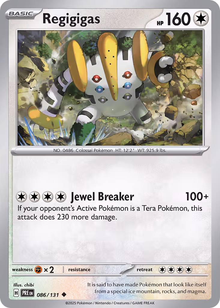 Regigigas 86/131 Pokemon card