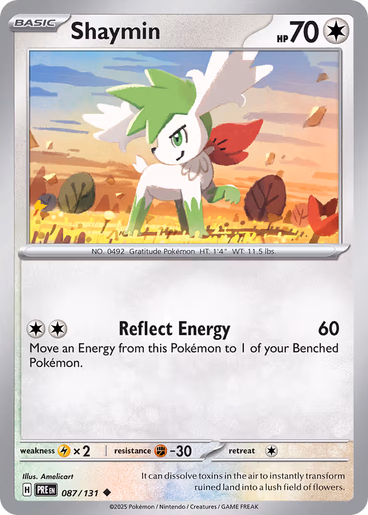 Shaymin 87/131 Pokemon card