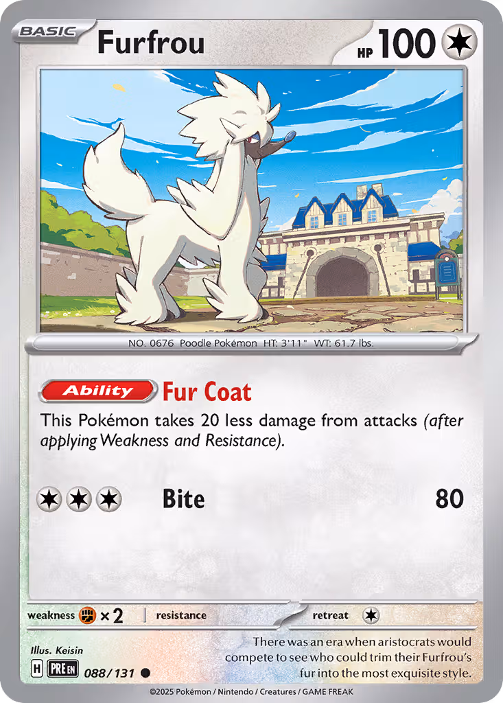 Furfrou 88/131 Pokemon card