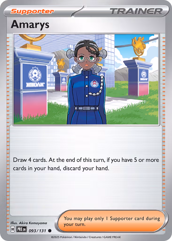 Amarys 93/131 Pokemon card
