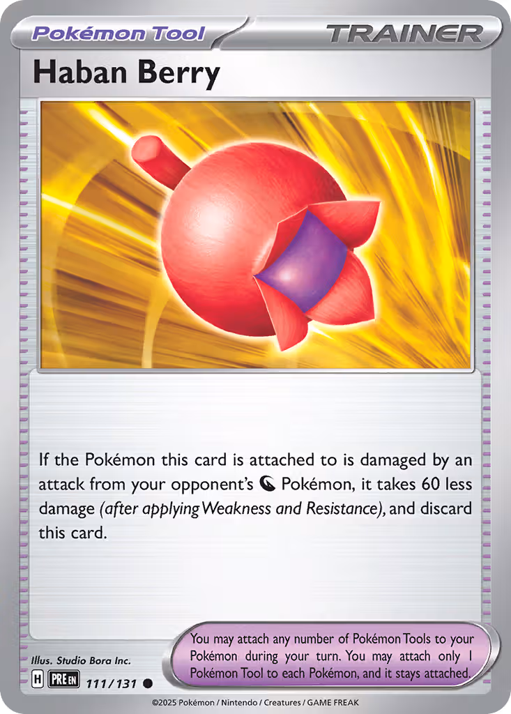 Haban Berry 111/131 Pokemon card