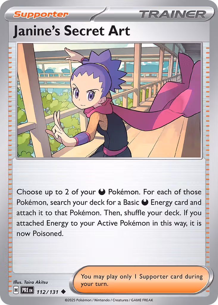 Janine's Secret Art 112/131 Pokemon card