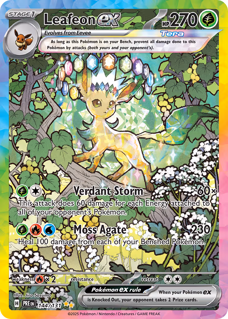 Leafeon ex 144/131 Pokemon card