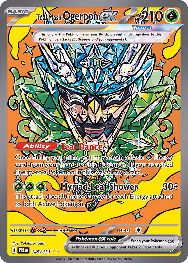 Teal Mask Ogerpon ex 145/131 Pokemon card