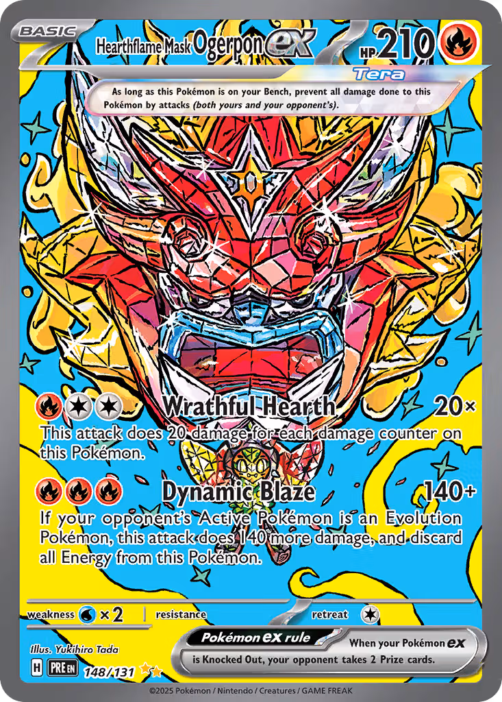 Hearthflame Mask Ogerpon ex 148/131 Pokemon card