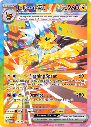 Jolteon ex 153/131 Pokemon card