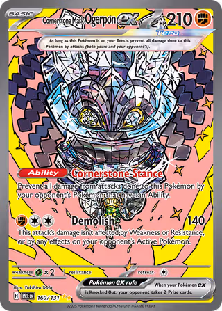 Cornerstone Mask Ogerpon ex 160/131 Pokemon card