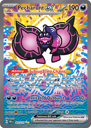 Pecharunt ex 163/131 Pokemon card