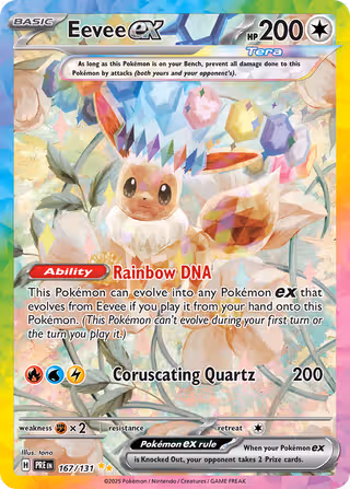 Eevee ex 167/131 Pokemon card