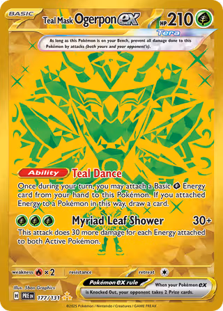 Teal Mask Ogerpon ex 177/131 Pokemon card