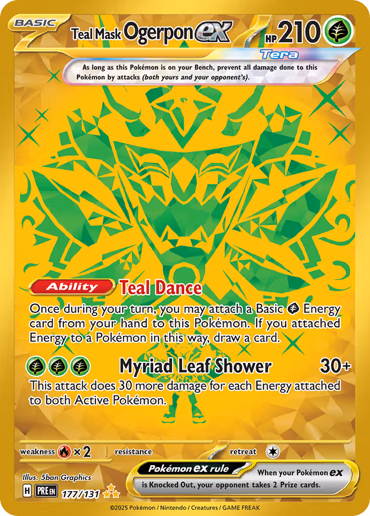 Teal Mask Ogerpon ex 177/131 Pokemon card