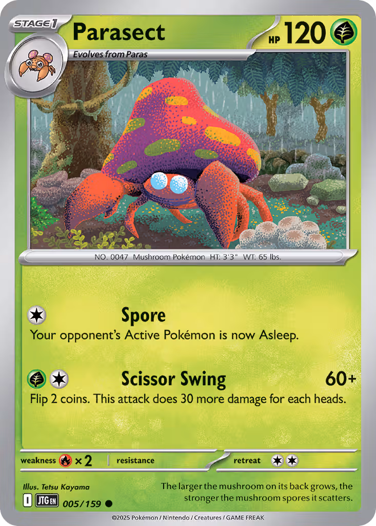 Parasect 5/159 Pokemon card