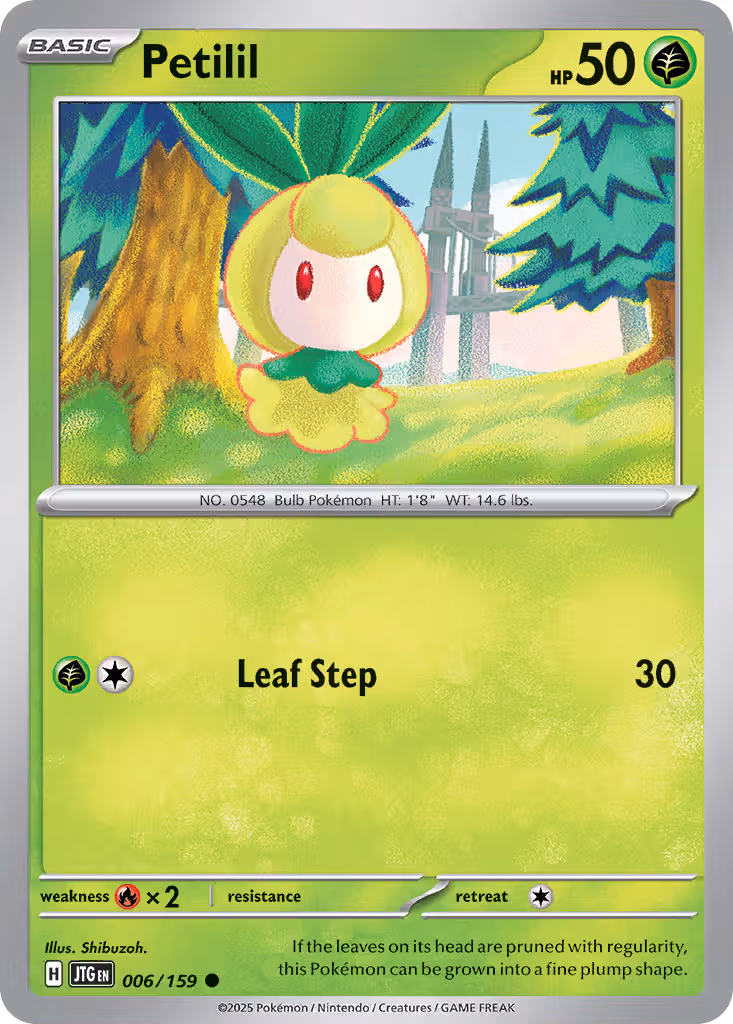 Petilil 6/159 Pokemon card