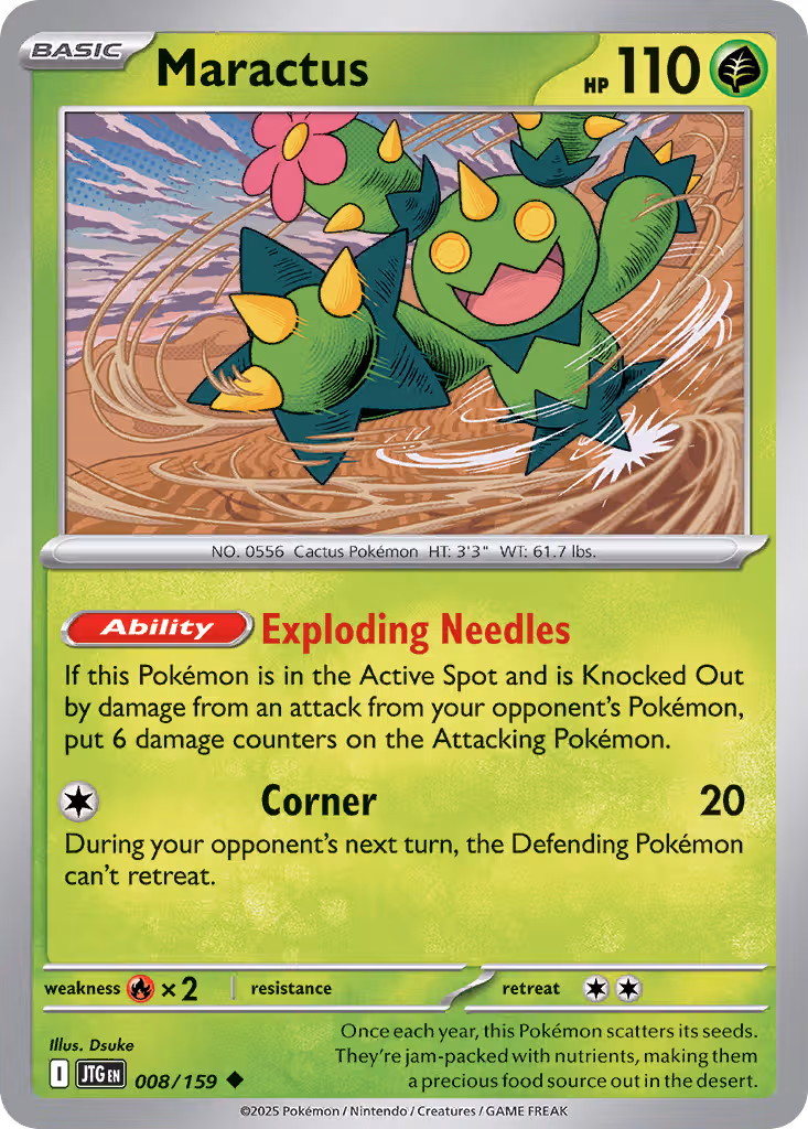 Maractus 8/159 Pokemon card