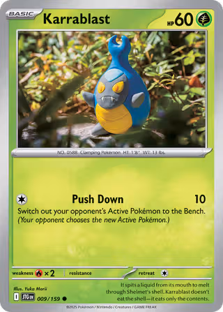 Karrablast 9/159 Pokemon card