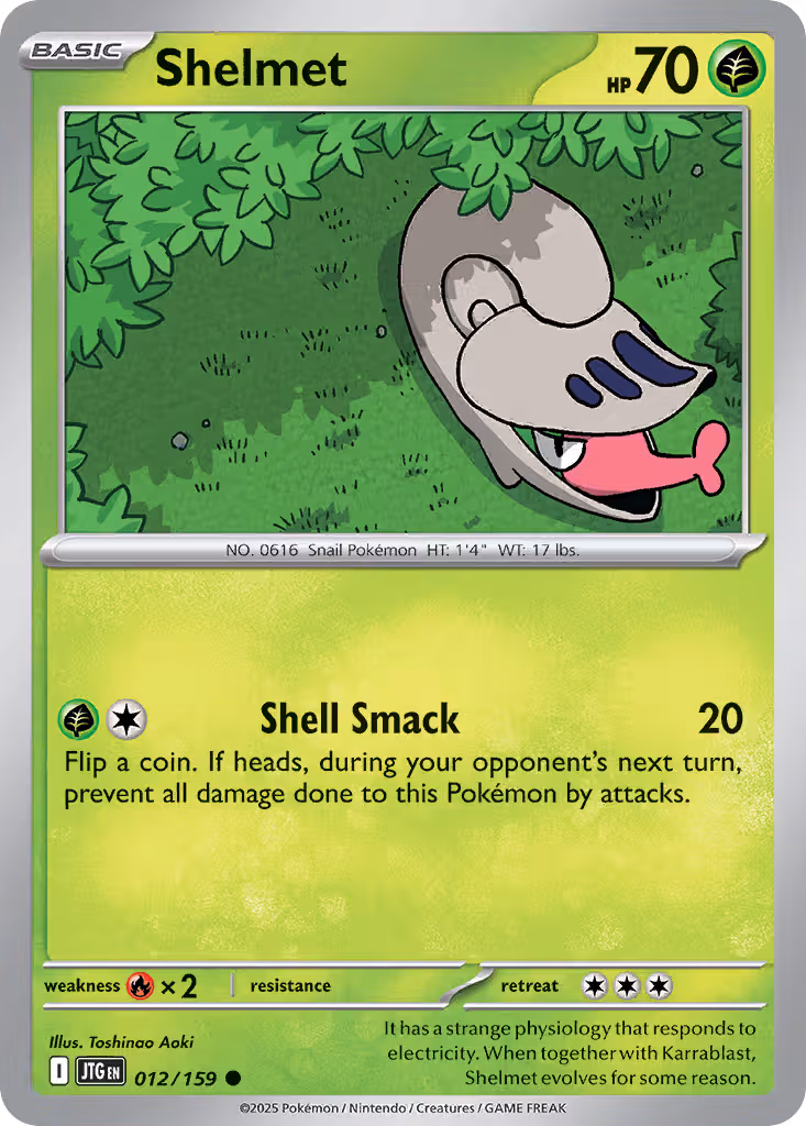Shelmet 12/159 Pokemon card