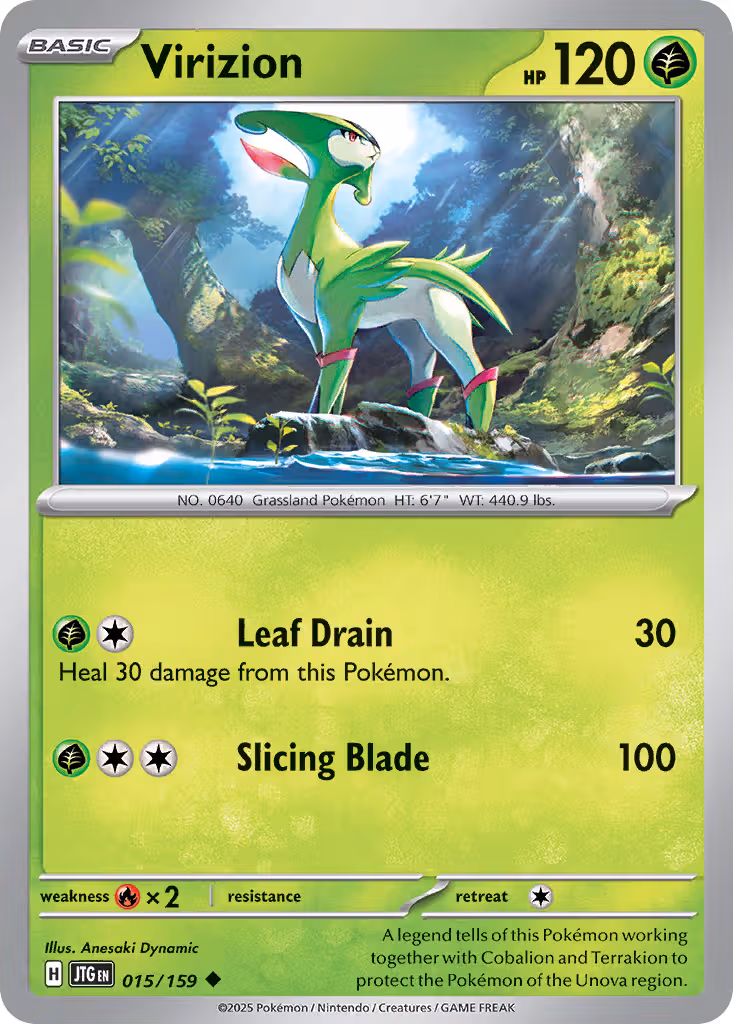 Virizion 15/159 Pokemon card