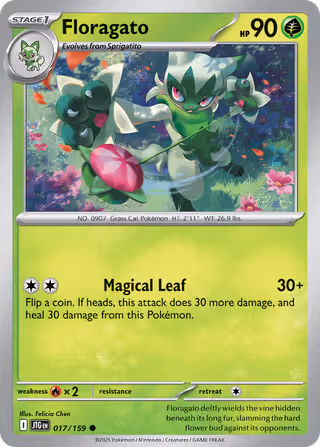 Floragato 17/159 Pokemon card