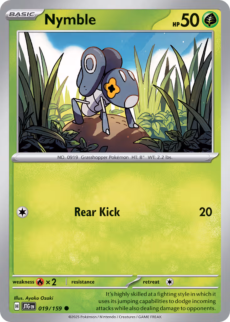 Nymble 19/159 Pokemon card