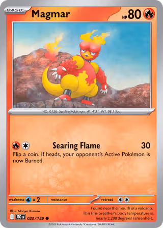 Magmar 20/159 Pokemon card