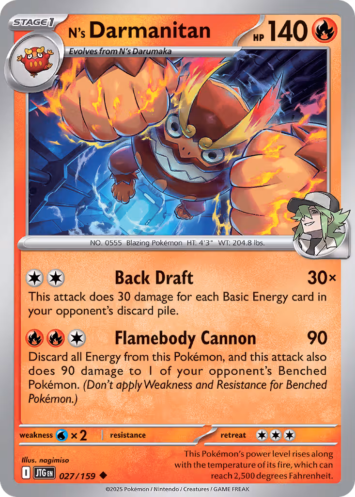 N's Darmanitan 27/159 Pokemon card