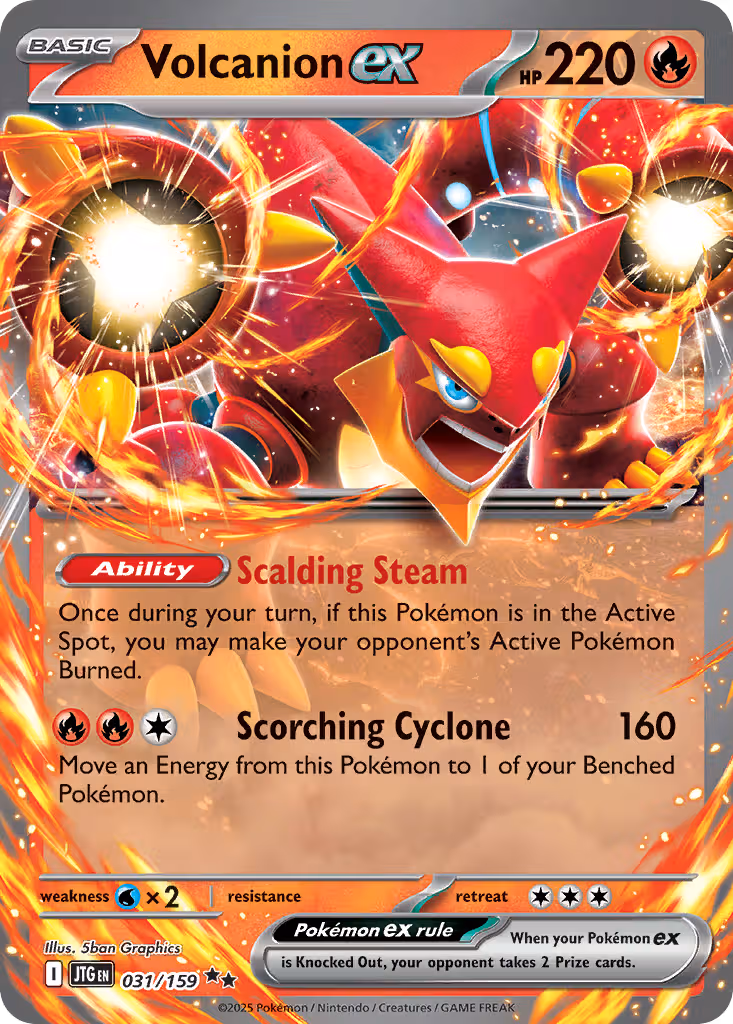 Volcanion ex 31/159 Pokemon card