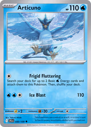 Articuno 32/159 Pokemon card