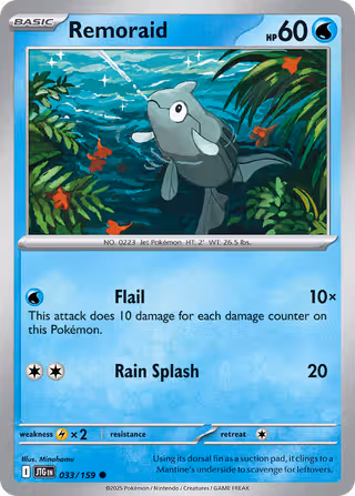 Remoraid 33/159 Pokemon card